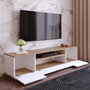 Hanah Home Soporte de TV Fr7-Aw Pino Atlántico y Blanco